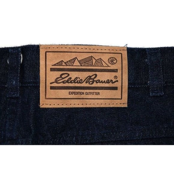 VIntage Eddie Bauer Jeans, Mom Jeans, High Waist, NOS Dark Denim, 30 x 32, - Picture 4 of 10